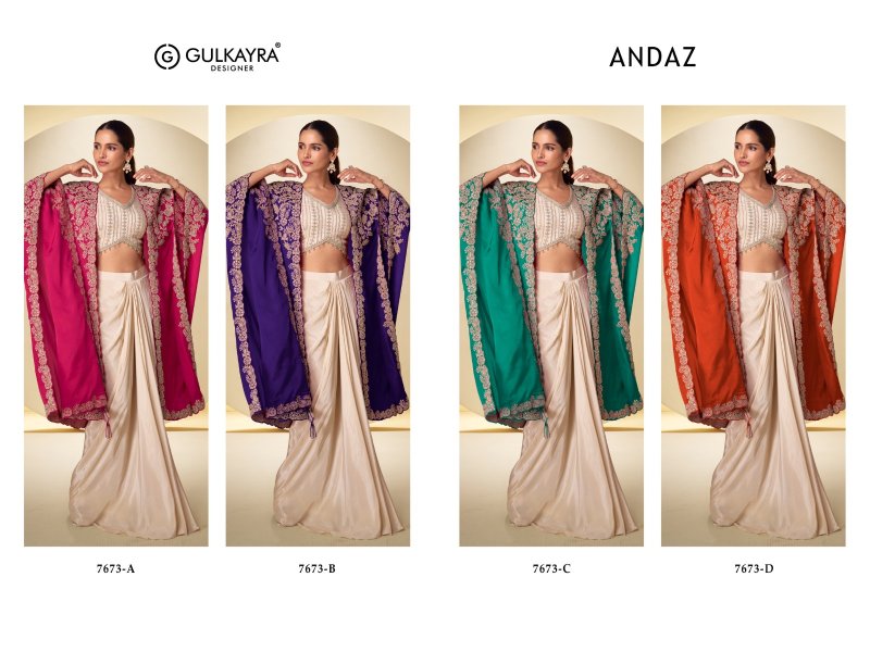 Andaz By Gulkayra Real Chinon Embroidery Readymade Suits